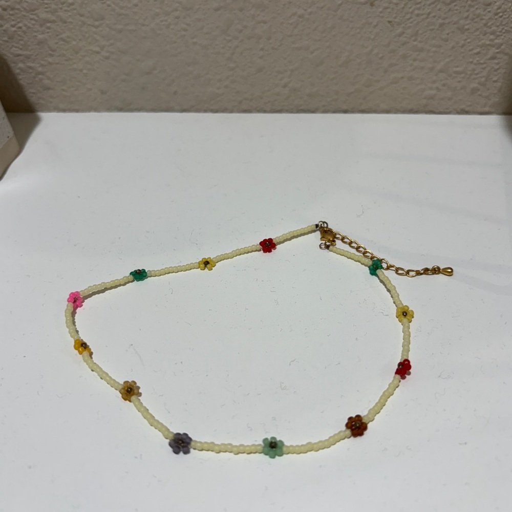 Beaded flower necklace